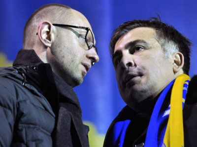 Арсений Яценюк и Михаил Саакашвили