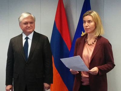 Федерика Могерини и Эдвард Налбандян