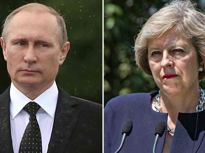 Владимир Путин, Тереза Мэй