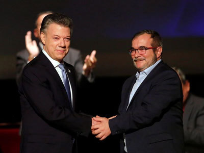 Хуан Мануэль Сантос и Родриго Лондоньо 