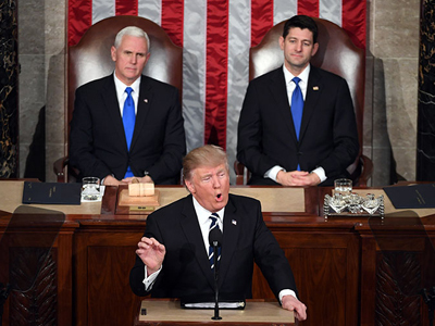 Трамп, первое выступление в Конгрессе