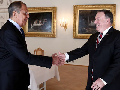 Майкл Помпео и Сергей Лавров