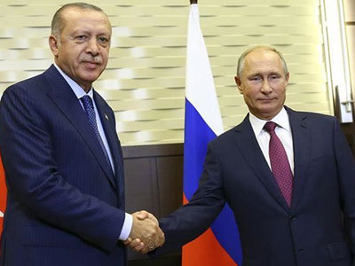 Реджеп Тайип Эрдоган и Владимир Путин